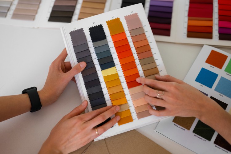 Person Giving Colour Suggestions for Kitchen