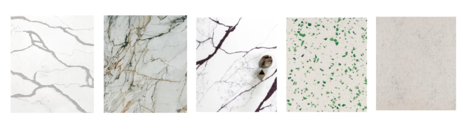 Different quartz colours varieties