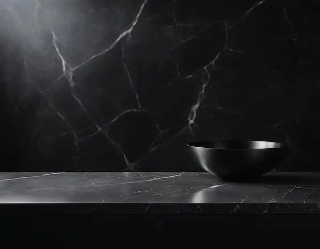 black marble for kitchen design